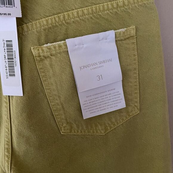 Jonathan Simkhai Denim Distressed Lime Drop Shorts cut offs Sz 32 NWT $195 - Picture 10 of 12